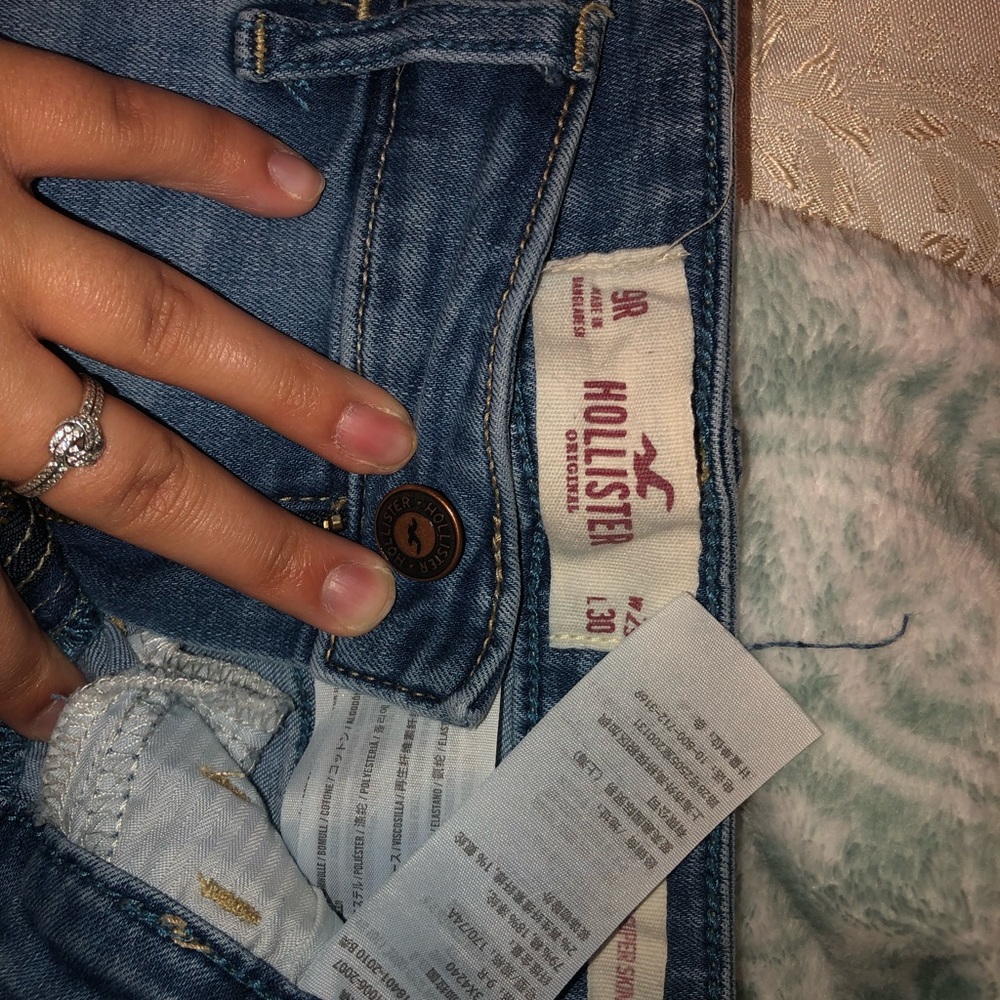 Light wash high rise jeans
